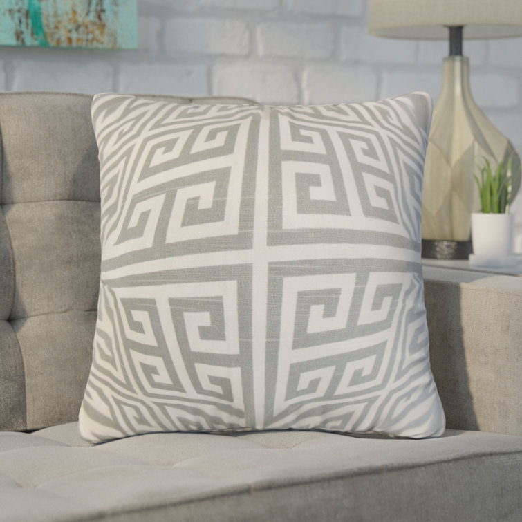 Greek key shop pillow shams